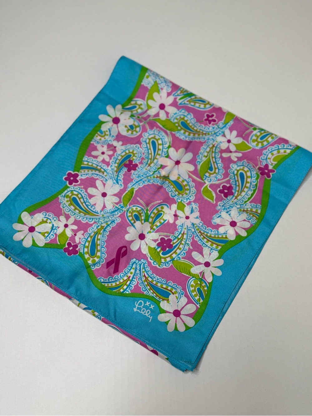 Lilly Pulitzer “Tied to the Cause” Silk Scarf